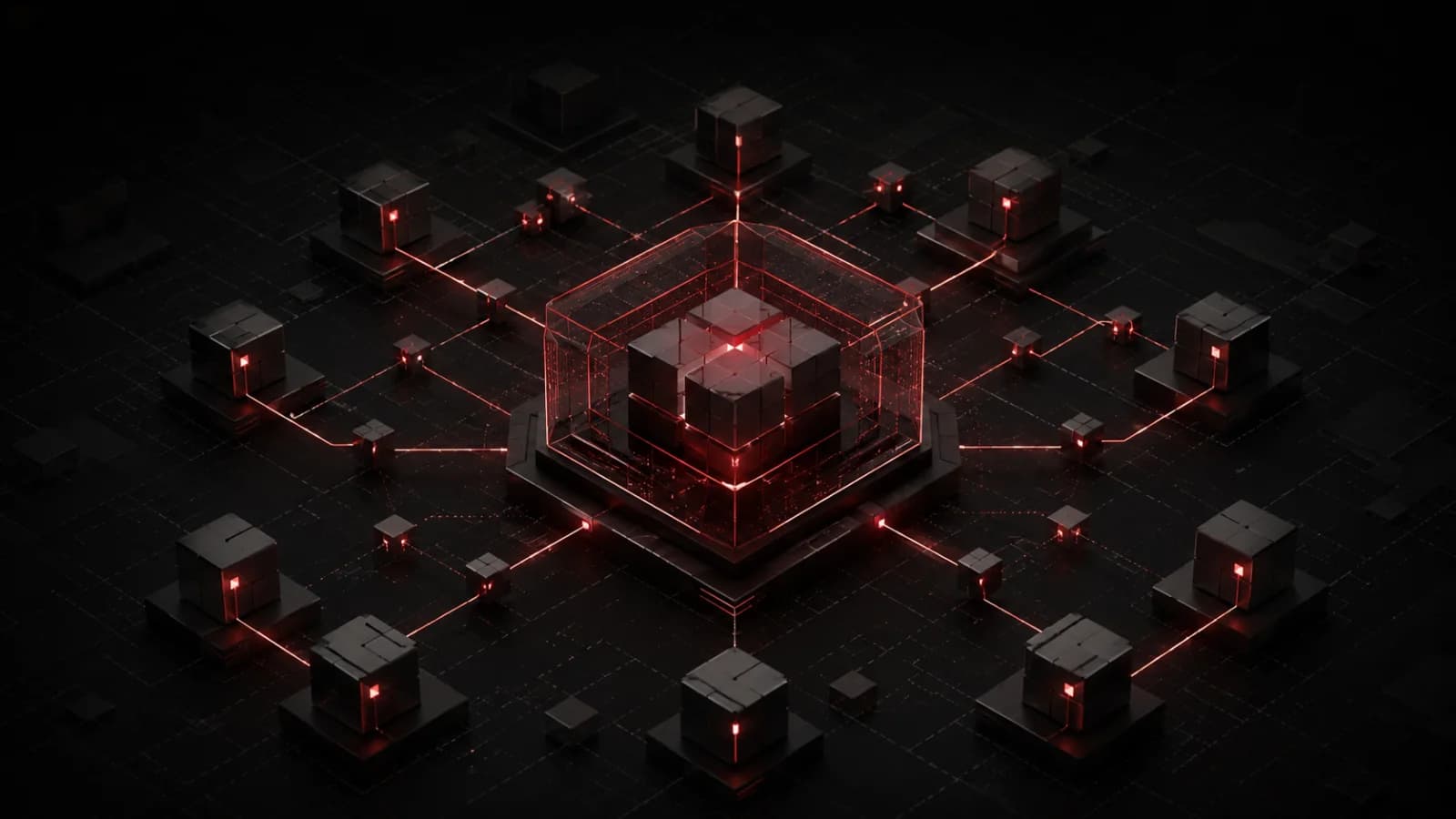 Connected package nodes converging around a secured central software core